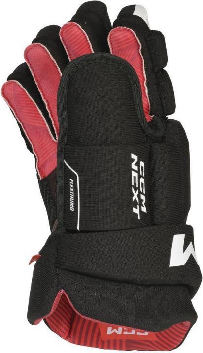 Actual product image CCM NEXT JR hockey gloves (10"/25 cm, white/black) (10)