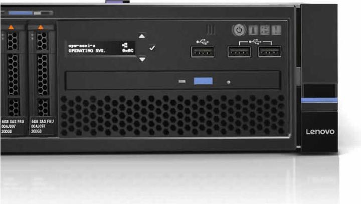 Actual product image Lenovo TopSeller x3650M5 Xeon 8C E5-2620v4 2.1G (Intel Xeon E5-2620 v4, 16 GB, Rack Server)