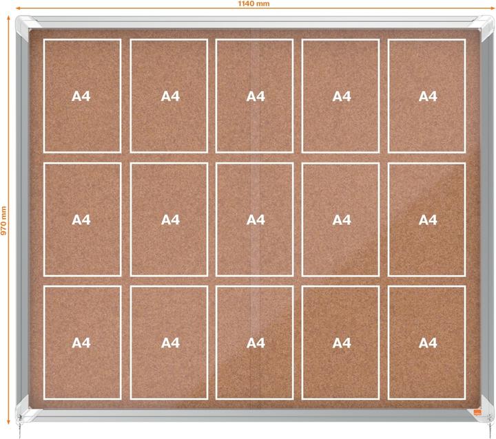 Image du produit Nobo Vitrine d'affichage Premium Plus intérieur liège
