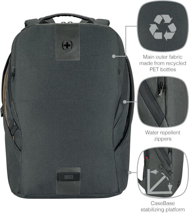 Productafbeelding Wenger MX ECO Light 40,64cm 16inch Laptop Rugzak met 25,4cm 10inch Tablet Pocket, houtskool (19 l)