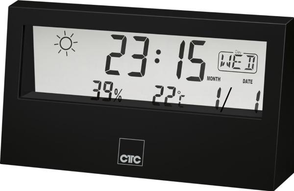 Immagine prodotto Clatronic Stazione meteorologica multifunzionale CTC WSU 7022 con orologio e display LCD trasparente, memoria