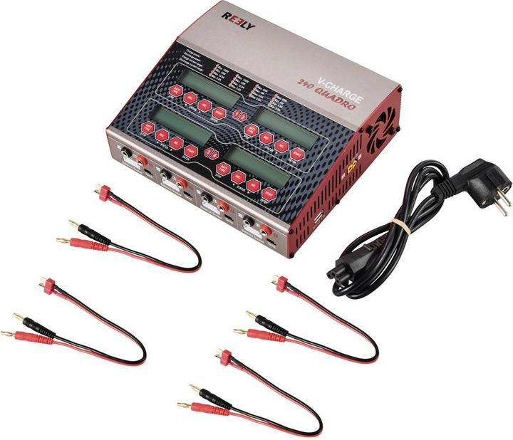 Immagine prodotto Reely V-Charge 240 Quadro, caricatore multifunzione 12 V, 230V 12A LiPo, LiIon, LiFePO, LiH
