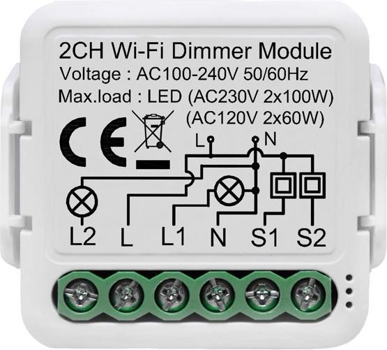Produktbild Netplus Smart Dimmer Module 2-Kanal WLAN (Dimmaktor)