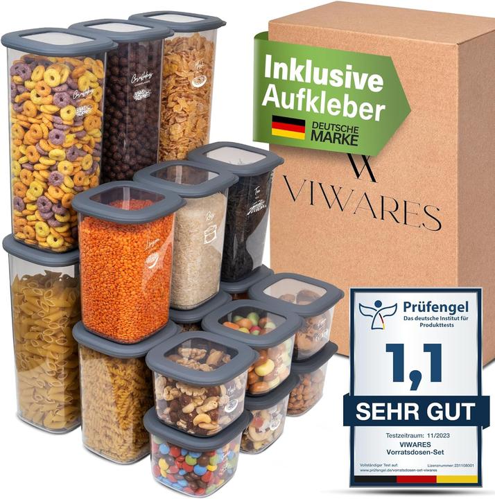 Viwares 18-teiliges Vorratsbehälter-Set