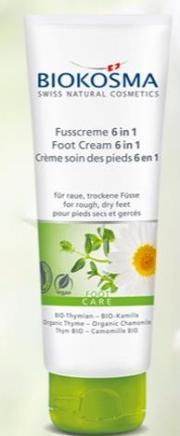 Produktbild Biokosma Fusscrem 6in1 Thym Kam BIO 75ml (Fusscrème & Fussgel, 75 ml)