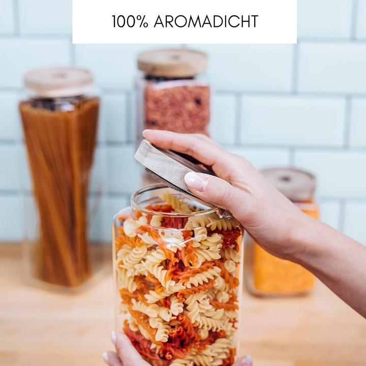 Image du produit Econovo 2-teiliges Vorratsglas-Set (1800ml) (1.80 l)