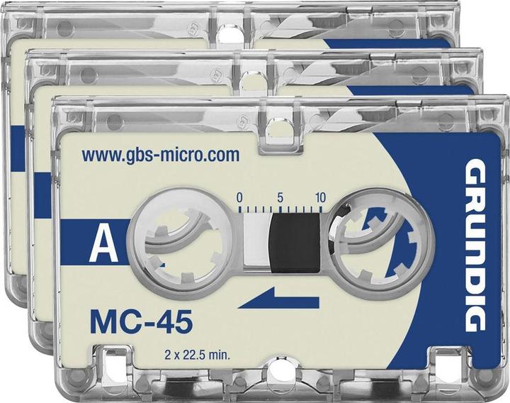 Actual product image Grundig Microcassettes MC45 (pack of 3)