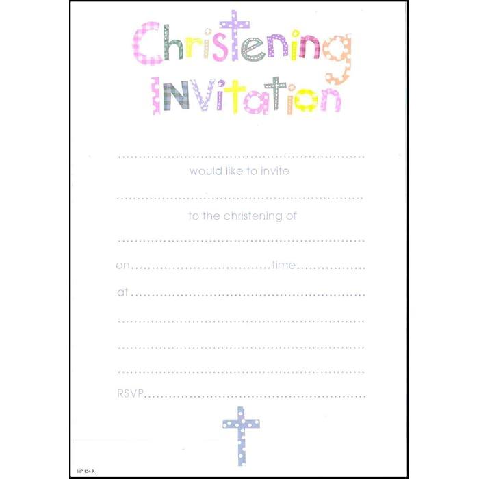 Actual product image Simon Elvin Christening Invitations (Pack of 20) (20 pcs.)