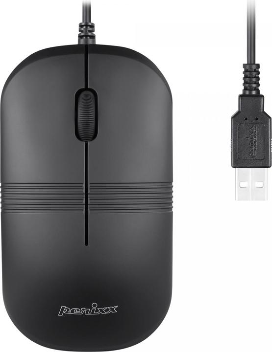 Produktbild Perixx PERIMICE-503 B, wasserdichte Maus, kabelgebunden, schwarz (Kabelgebunden)