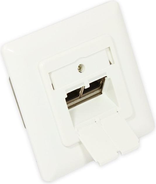 Good Connections Presa di rete Cat. 6, 2xRJ45, schermata, da incasso, DESIGN-CAPABLE, ingresso cavo verticale