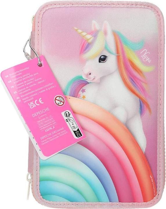 Produktbild Depesche Ylvi 3-Fach Federtasche Farbwolke inkl. Stifte