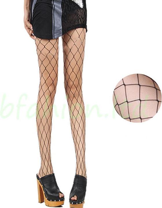 Produktbild Hermex Netzstrumpfhose Unterwäsche Strumpfmode Erotik Nahtlos Damen Frau Fishnet Nylon Grob SCHWARZ