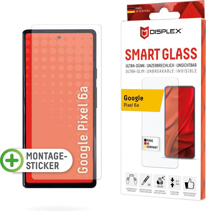 Actual product image Displex Smart glass, screen protector (1 Piece, Google Pixel 6a)