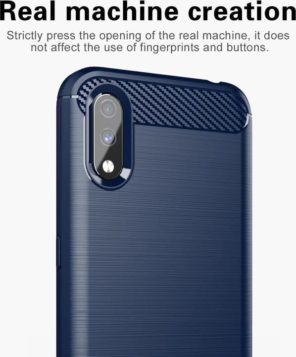 Produktbild Cadorabo TPU Ultra Slim carbon edelstahl Kombi Cover (Samsung Galaxy A01)