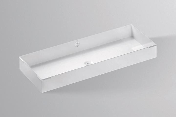 Actual product image Alape undermount basin UB.ME1000, rectangular W: 994mm H: 111mm D: 369mm, 3228704000, white (369 mm, 994 mm)