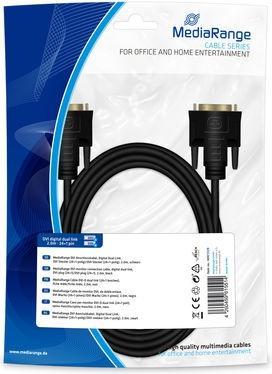 Actual product image MediaRange DVI connection cable 2x DIV 24+1-pin (2 m, DVI)