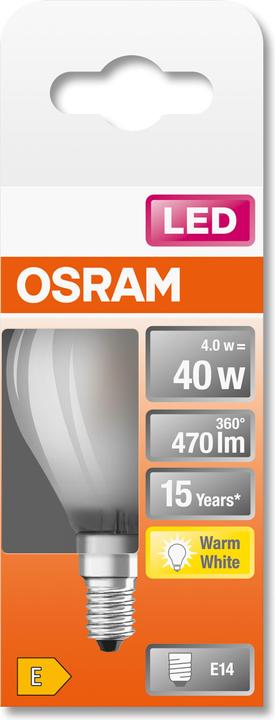 Actual product image Osram Retrofit Classic P (E14, 40 W, 470 lm, 1 x, E)