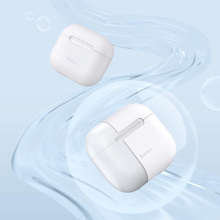 Image du produit Baseus Super Thin Silica Gel Case For Pods2021White (Manchon pour casque d'écoute)