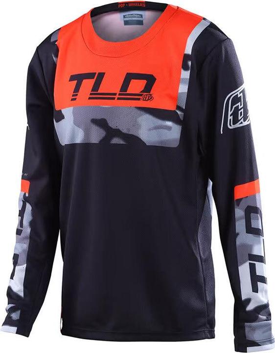 Actual product image Troy Lee Designs GP Jersey, Brazen Camo, black/orange, youth (S)