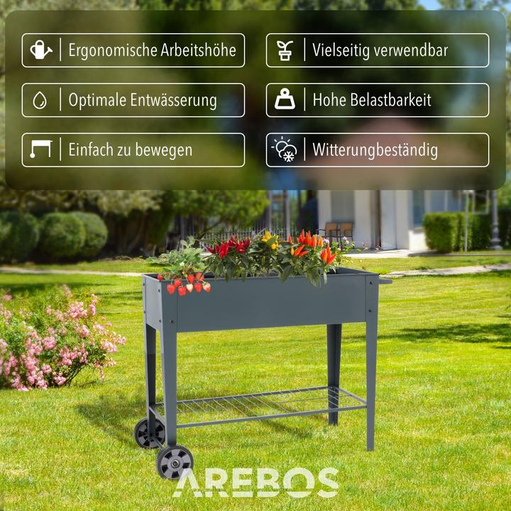 Produktbild Arebos Hochbeet mit Rädern