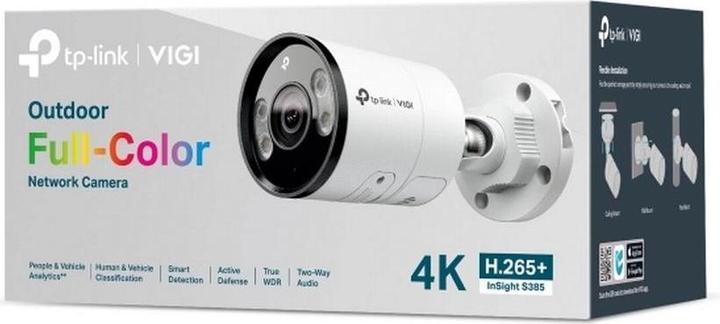 Produktbild TP-Link INSIGHT S385, IP-Sicherheitskamera, Draussen, Kabelgebunden, 107 m, 120 dB, Wand (3840 x 2160 Pixels)