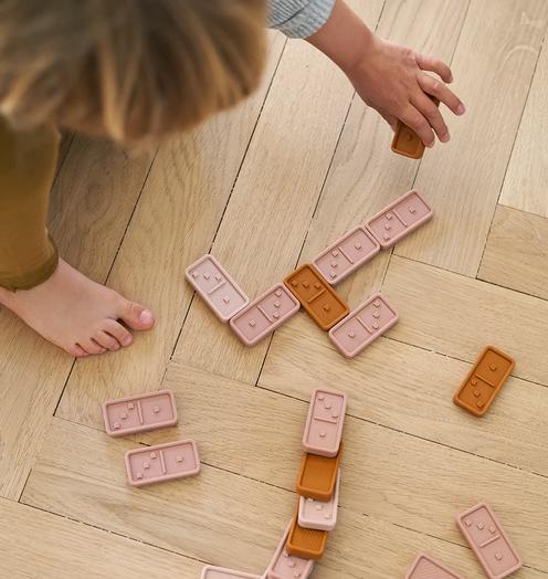 Actual product image Liewood Domino game Dodo % silicone rose