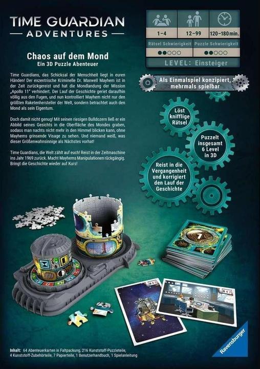 Produktbild Ravensburger 3D Adventure - Time Guardian Adventures: Eine Welt ohne Schokolade (216 Teile)