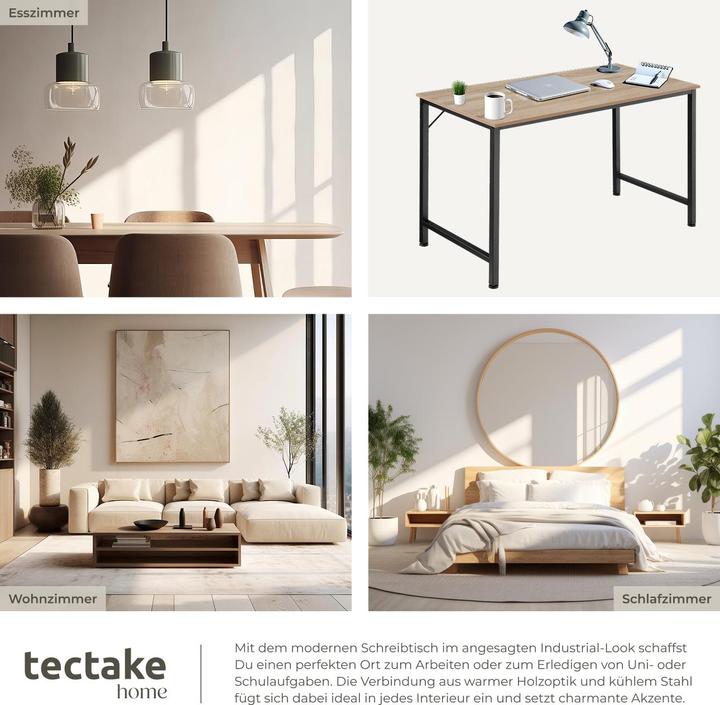 Immagine prodotto tectake Scrivania Jenkins (140 x 60 x 75,5 cm)