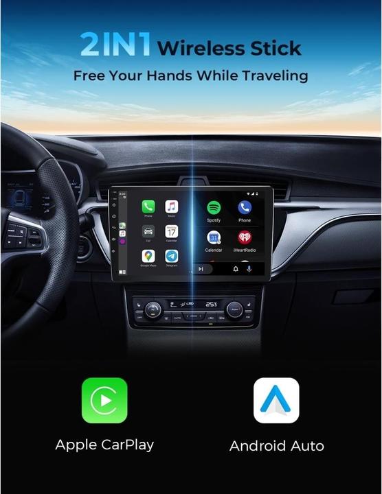 Produktbild PowerGuard 2-in-1 Wireless iOS Carplay & Android Auto Adapter Kabel