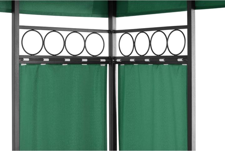 Produktbild Uniprodo Gartenpavillon Pavillon Metall Festzelt Sonnendach Partyzelt dunkelgrün 3x3m (294.50 cm, 294.50 cm)