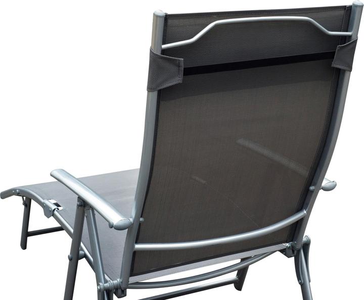 Image du produit Outsunny Gartenliege Metall, Stoff Grau (180 cm)