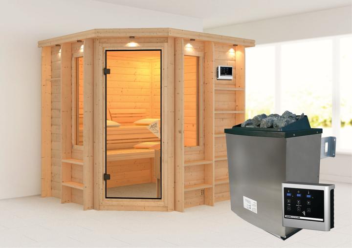 Image du produit Karibu Cortona avec couronne de toit (Contrôle externe de 9 KW)