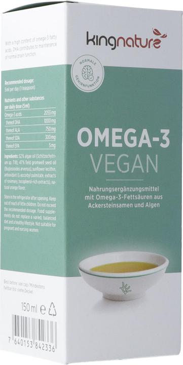 Image du produit Kingnature Omega-3 vegan liq (1 pièce(s), Liquide, 180 g)