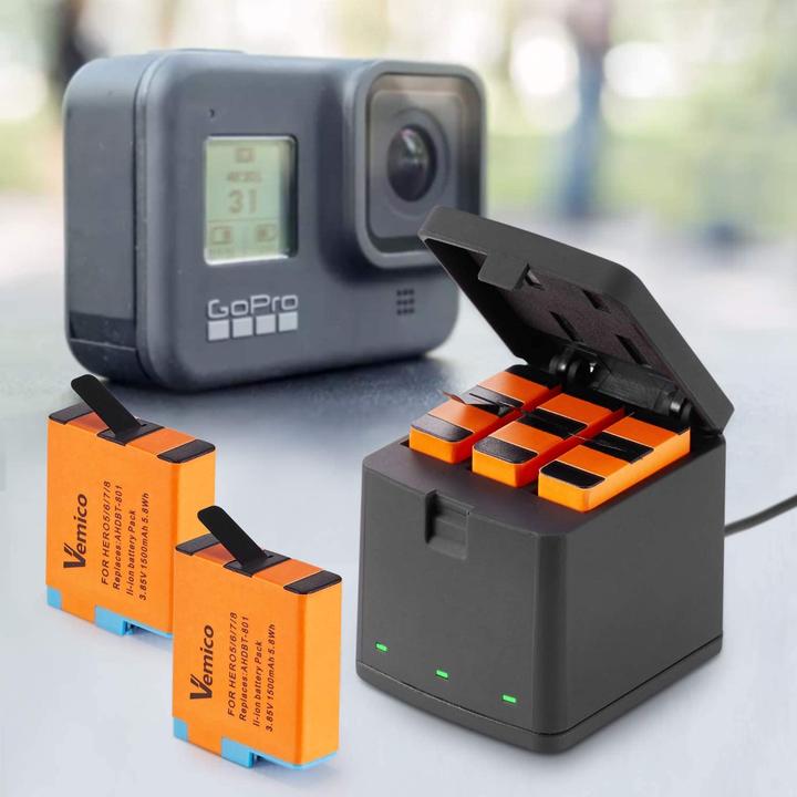 Image du produit Sanoov Kit chargeur de batterie (GoPro Hero 8, Héros 7 noir)
