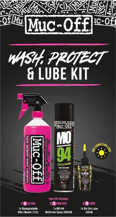 Image du produit Muc-Off Wash Protect Dry Lube (1000 ml, Lubrifiant universel, Nettoyant pour vélo, Ensemble de soins)