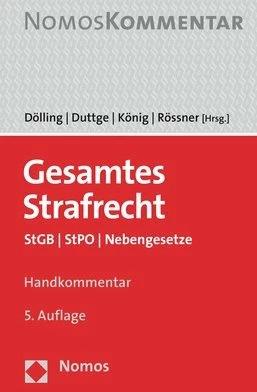 Produktbild Gesamtes Strafrecht (Deutsch, Stefan König, Dieter Rössner, Dieter Dölling, Gunnar Duttge, 2022)