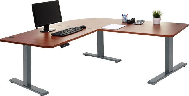 Image du produit Swisshandel24 Bureau d'angle, bureau informatique, réglable en hauteur électriquement 178x178cm 84kg naturel (178 x 178 cm)