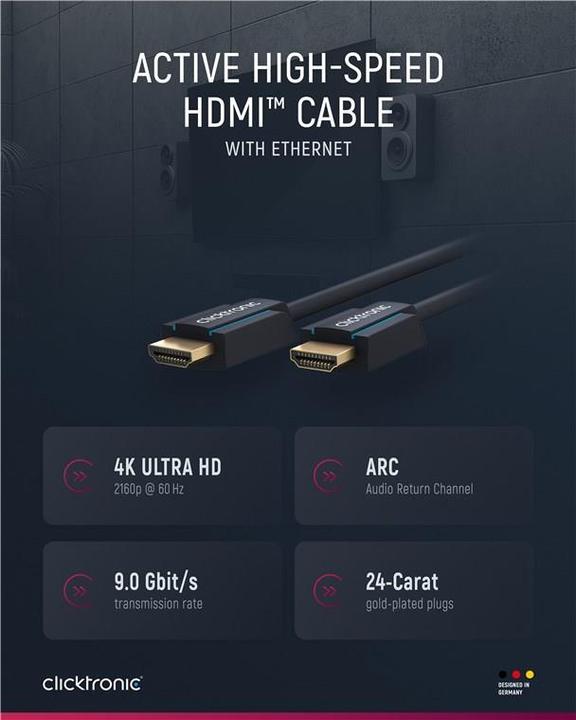 Actual product image clicktronic HDMI (Typ A) — HDMI (Typ A) (25 m, HDMI)
