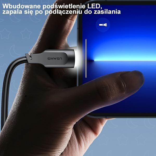Produktbild Usams Ladekabel Typ-C zu Typ-C - Schwarz (1.20 m, USB 3.2 Gen 1)
