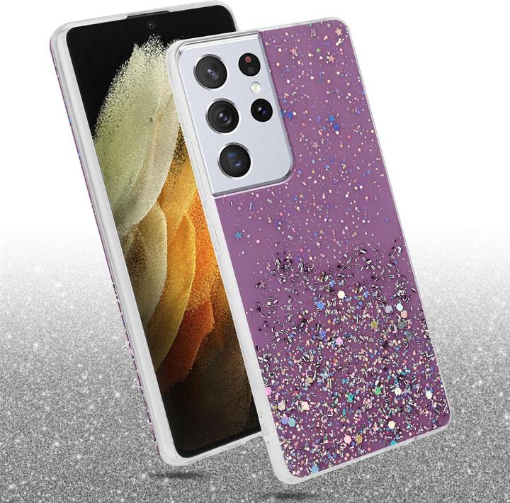Actual product image Cadorabo TPU cover sparkling glitter (Samsung Galaxy S21 Ultra)