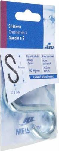 Produktbild Meister S-Haken 8x60mm verzinkt (0.06 m)