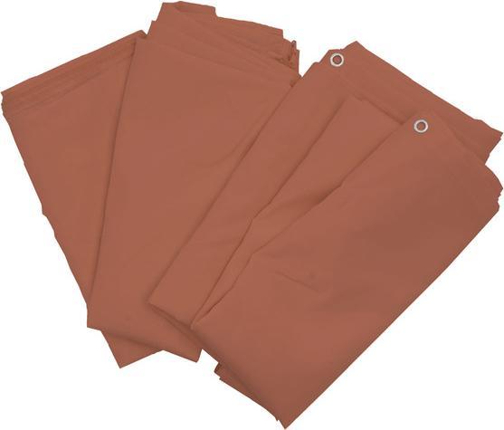 Produktbild Swisshandel24 4er-Set Seitenwand für Pergola Cadiz, Ersatzseitenwand Pavillon 4x4m, Polyester terrakotta-braun (205 cm, 383 cm)