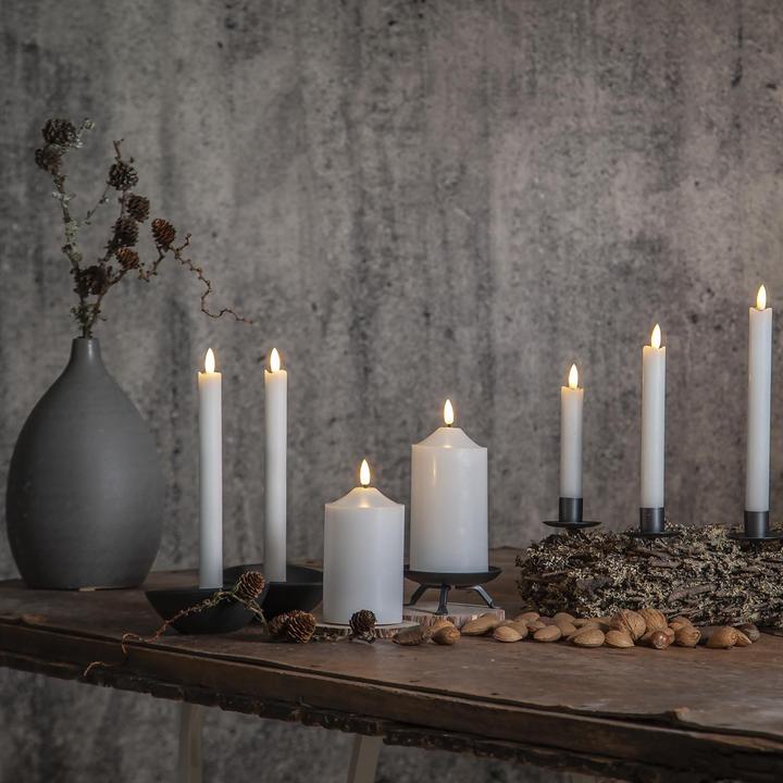 Actual product image Star Trading LED candle Pillar flame 7.5 cm x 17 cm, White (1 x)