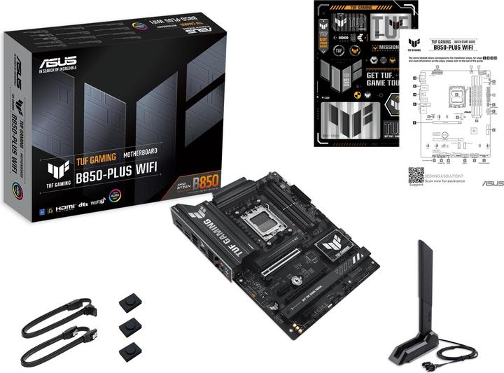 Produktbild ASUS TUF Gaming B850-Plus Wifi (AM5, AMD B850, ATX)