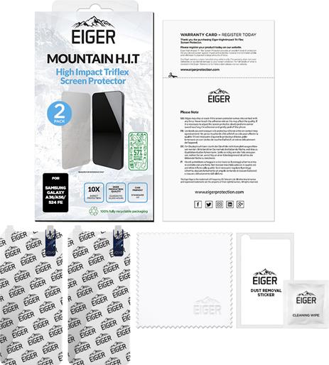 Actual product image Eiger Display-Folie (2er-Pack) Mountain H.I.T Clear (2 Piece, Samsung Galaxy A56, Samsung Galaxy A36)
