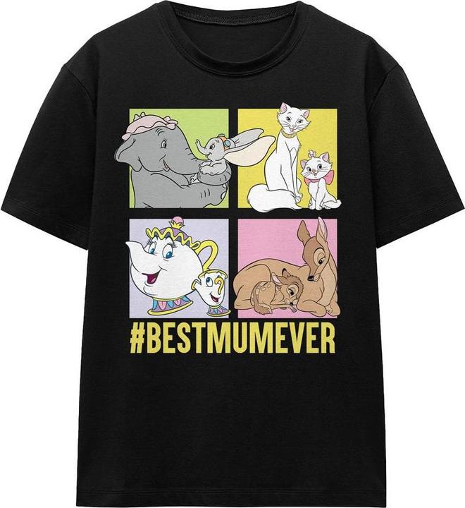 Actual product image Disney Unisex Adult Bestmumever Dumbo & Bambi Mothers Day T-Shirt (M)