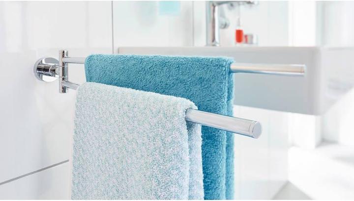 Actual product image tesa LOXX towel rail with two arms incl. adhesive solution without drilling