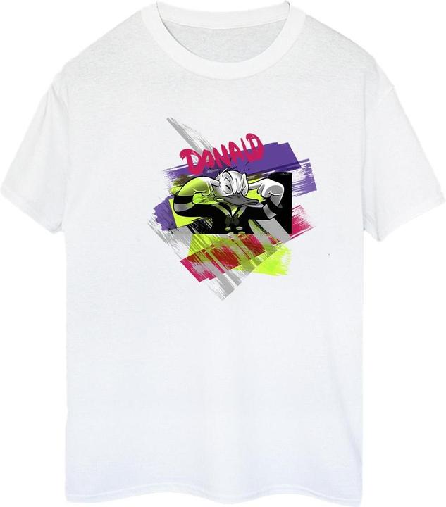 Actual product image Disney Womens/Ladies Donald Duck Ear Plug Bright Cotton Boyfriend T-Shirt (3XL)