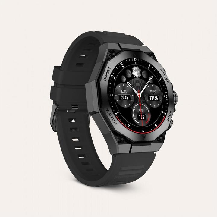 Actual product image KSIX Titanium smartwatch, AMOLED 1,43” display, 2 straps, 5 days aut., Sport and health modes, Calls (55 mm)