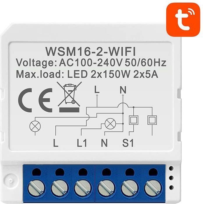 Produktbild Avatto Smart Switch Module WiFi WSM16-W2 TUYA (Heizungsaktor)